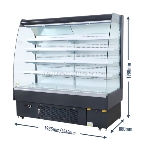 Glass Sides Multideck Open Chiller cho Fruits Hiển thị
